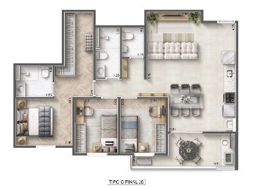 Planta tipo 80m�